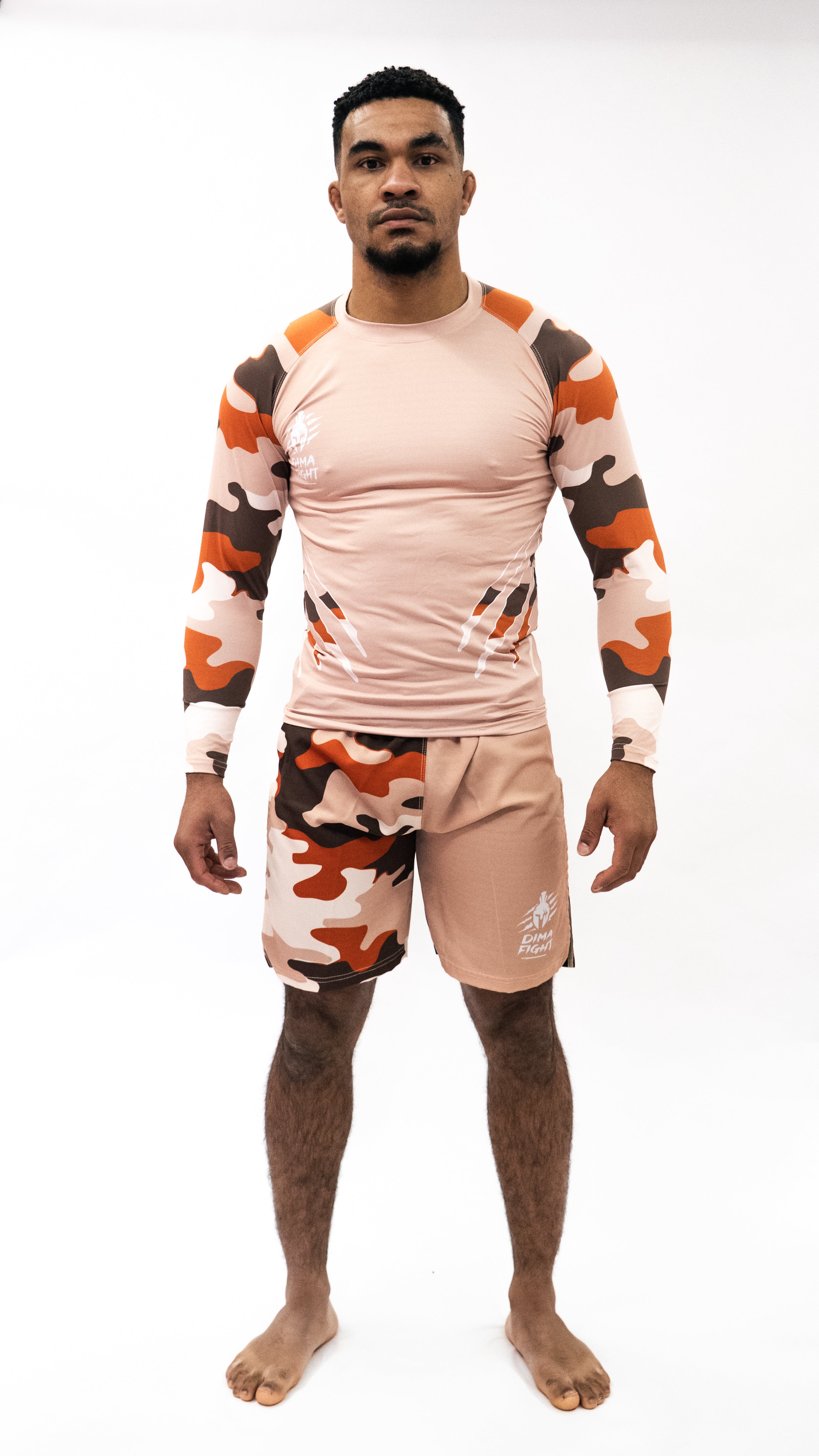 Ensemble UNISEXE Rashguard & short MMA Dimafight® - SAND UNIT