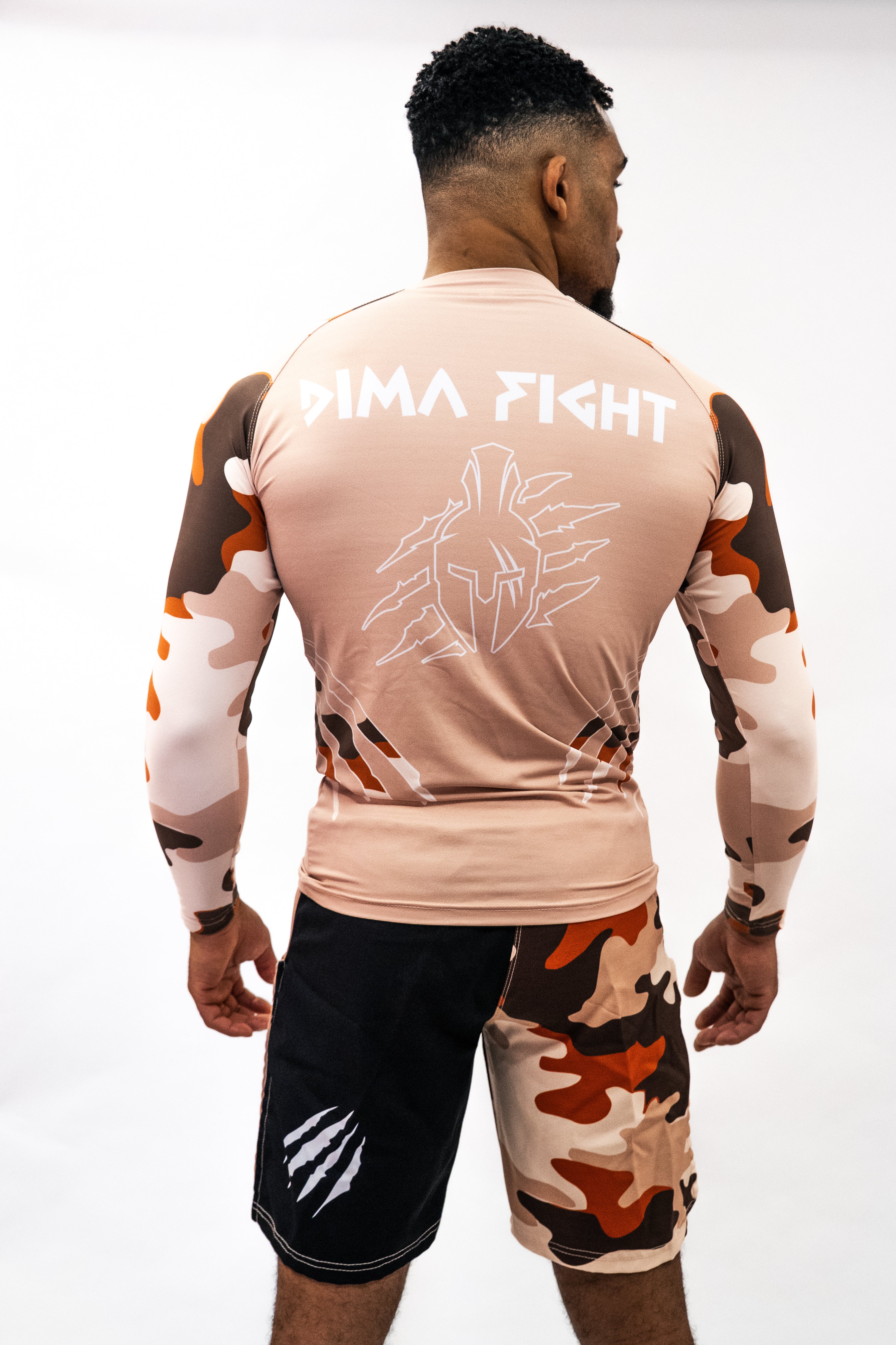Ensemble UNISEXE Rashguard & short MMA Dimafight® - SAND UNIT