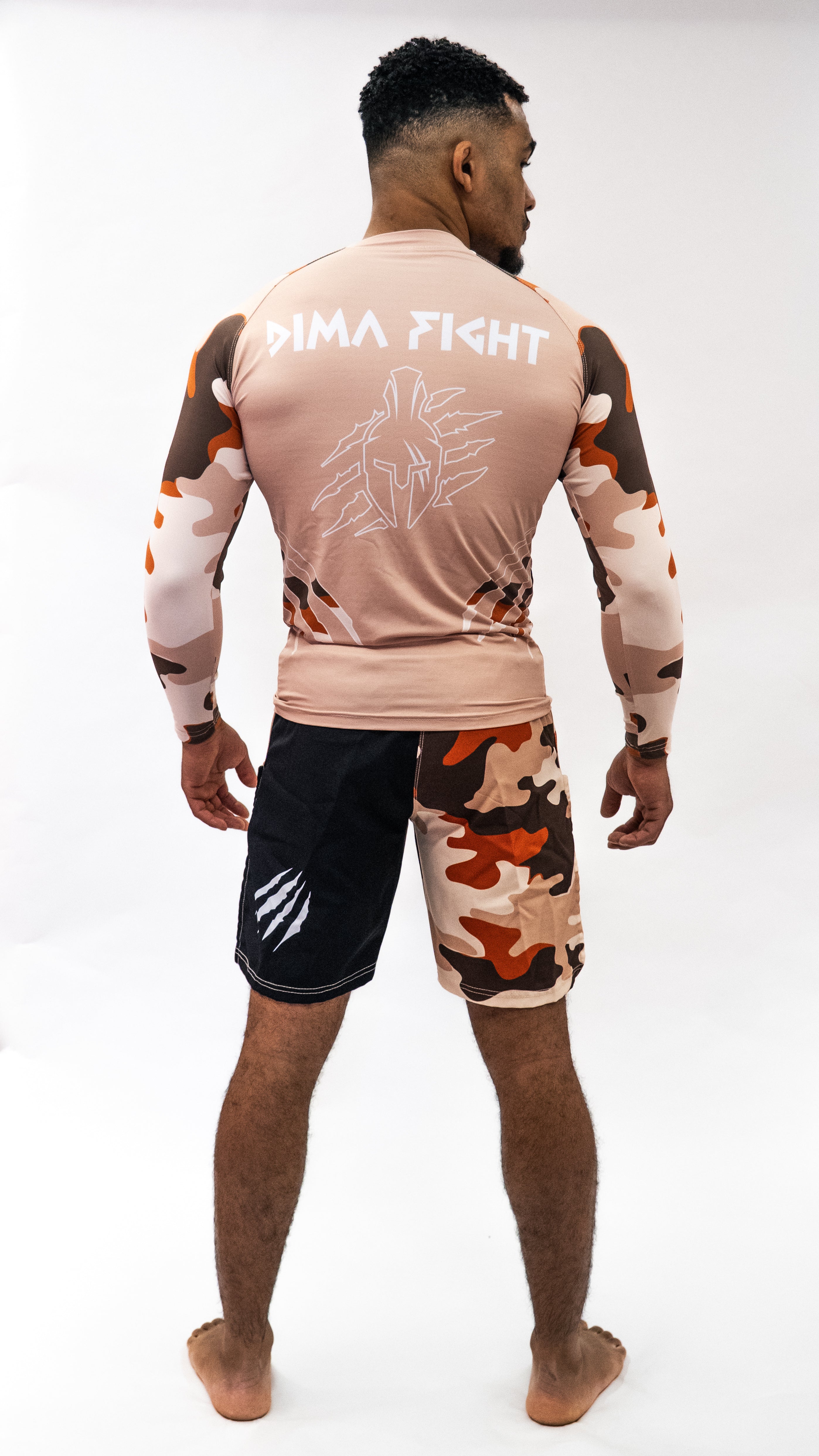 Ensemble UNISEXE Rashguard & short MMA Dimafight® - SAND UNIT