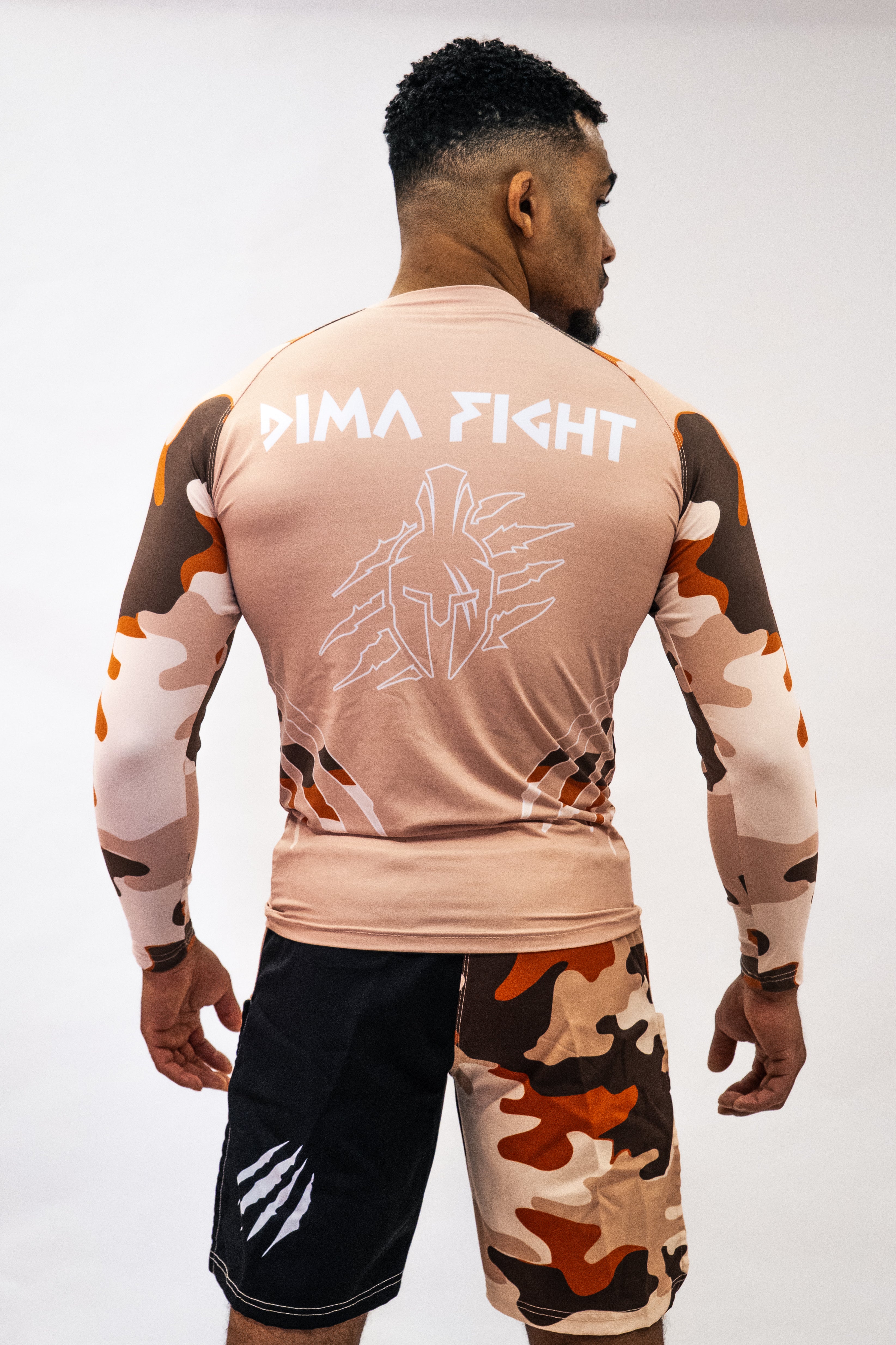 Ensemble UNISEXE Rashguard & short MMA Dimafight® - SAND UNIT