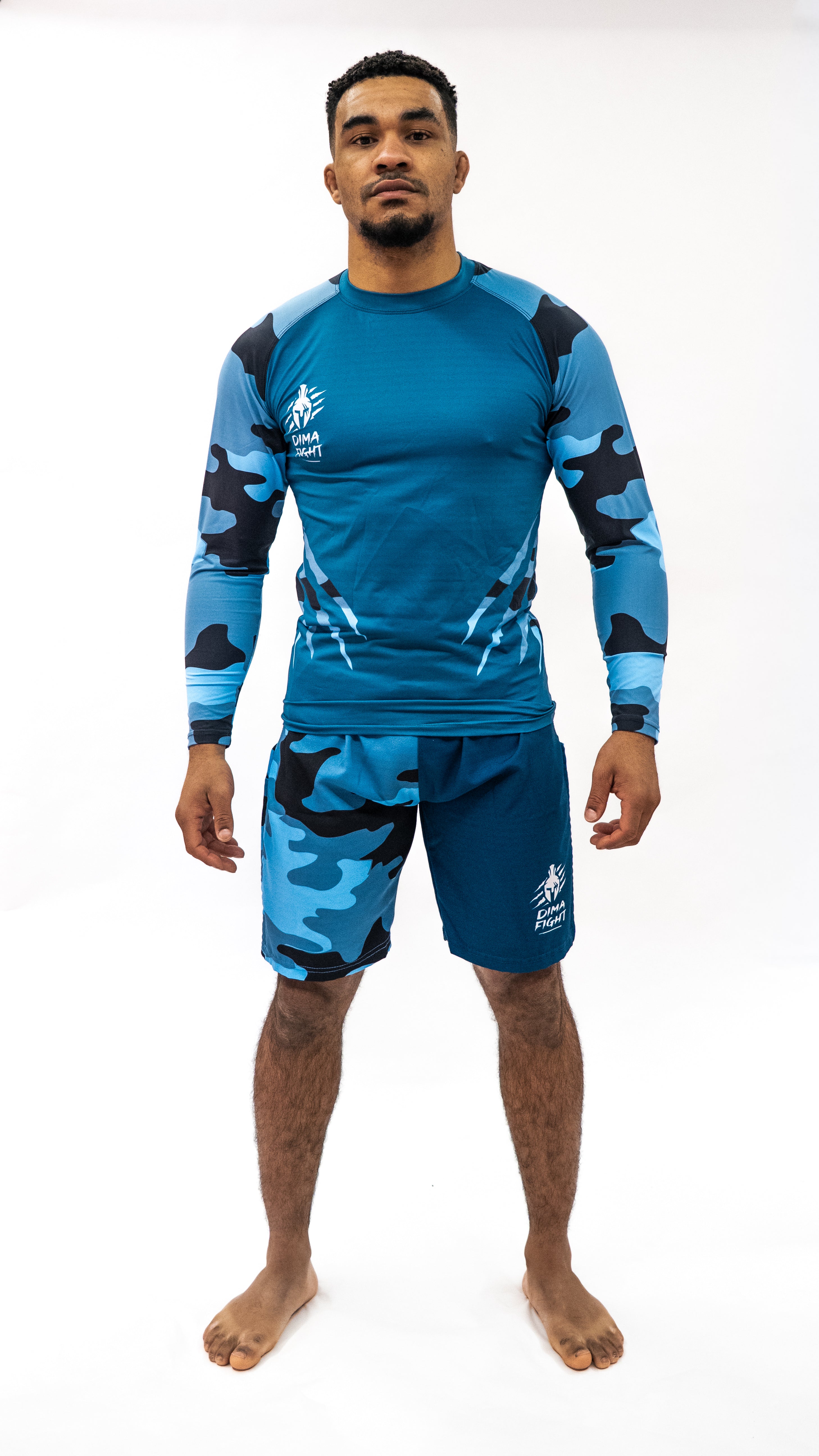 Ensemble UNISEXE Rashguard & short MMA Dimafight® NAVY UNIT