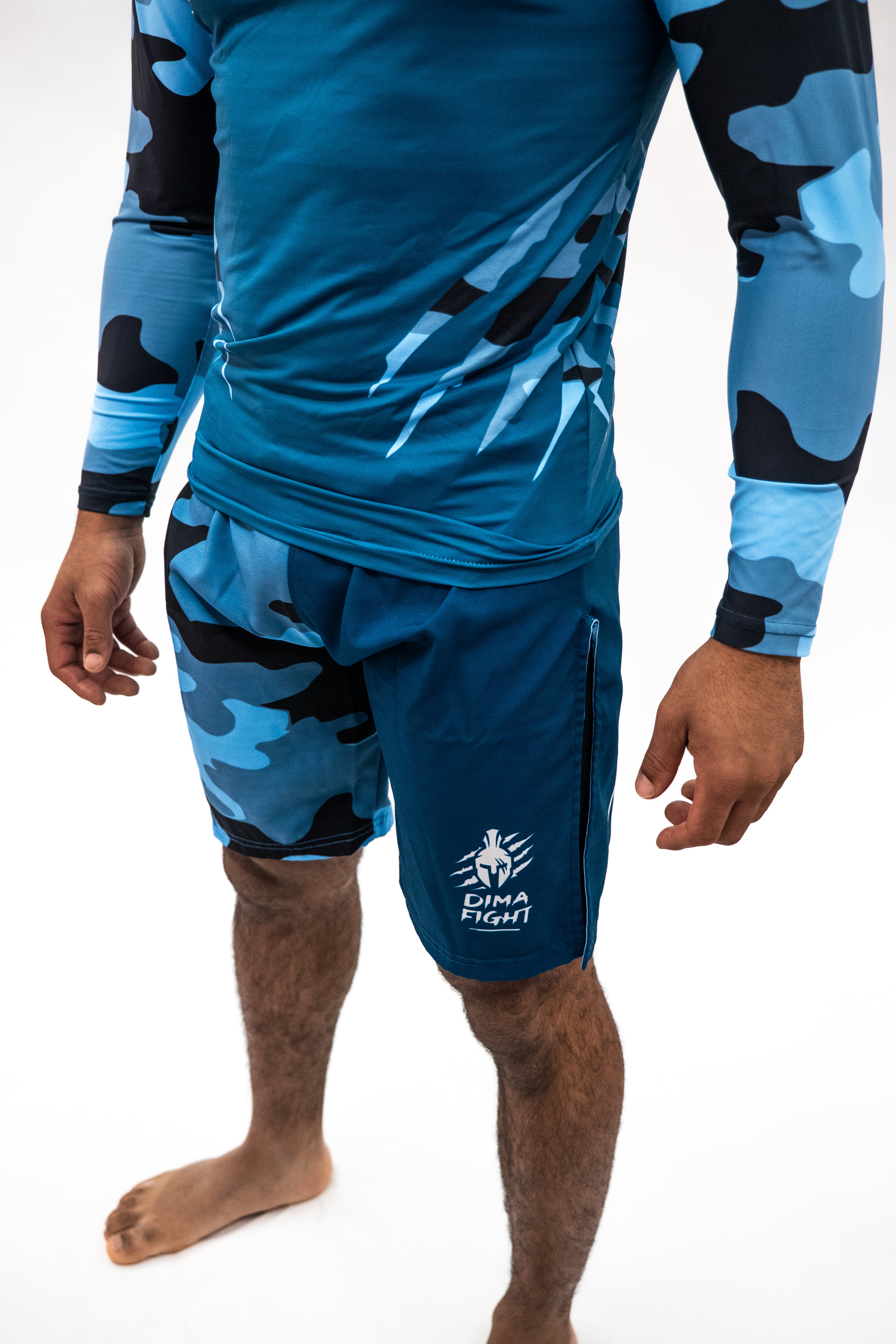 Ensemble UNISEXE Rashguard & short MMA Dimafight® NAVY UNIT