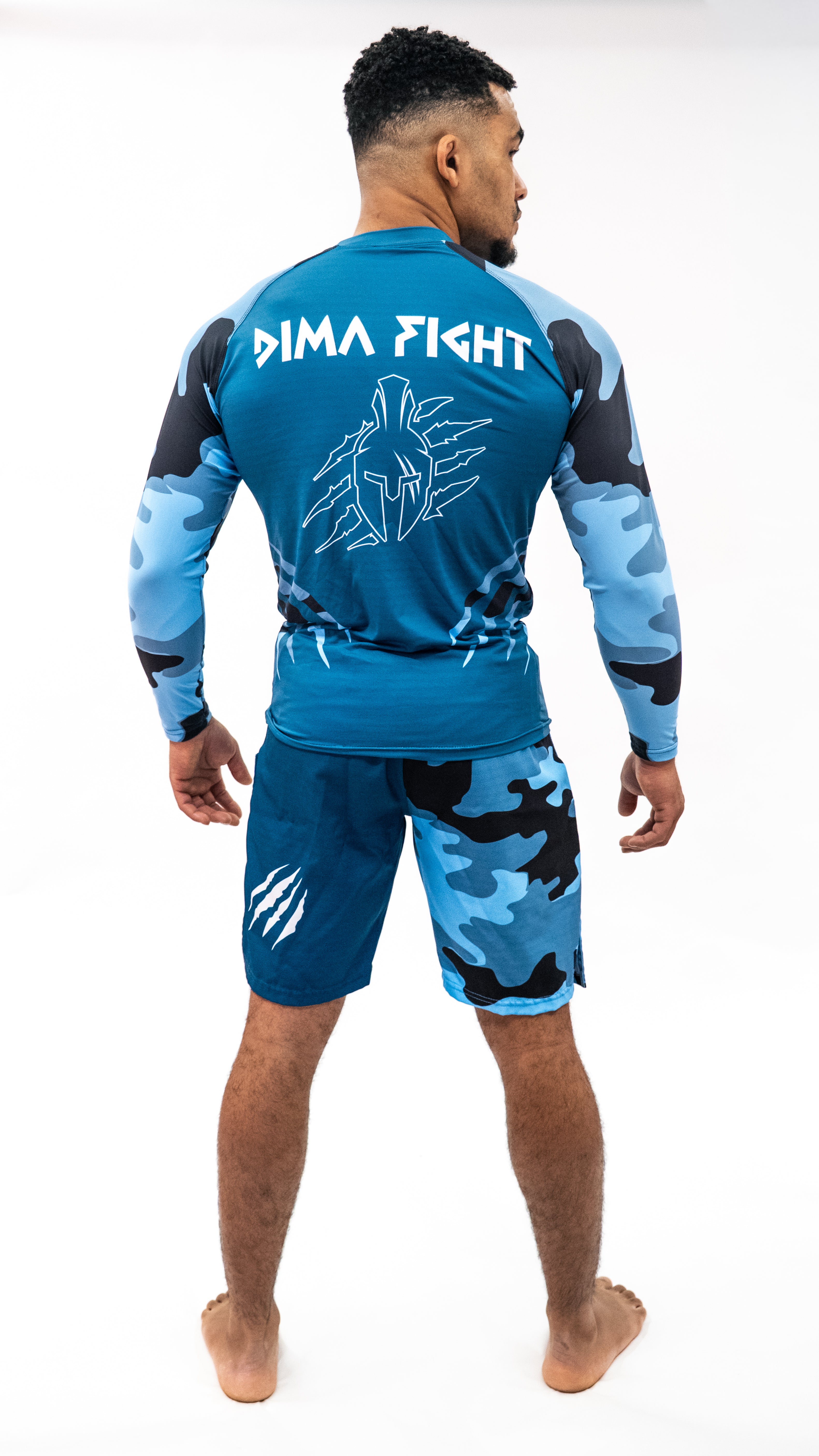 Ensemble UNISEXE Rashguard & short MMA Dimafight® NAVY UNIT