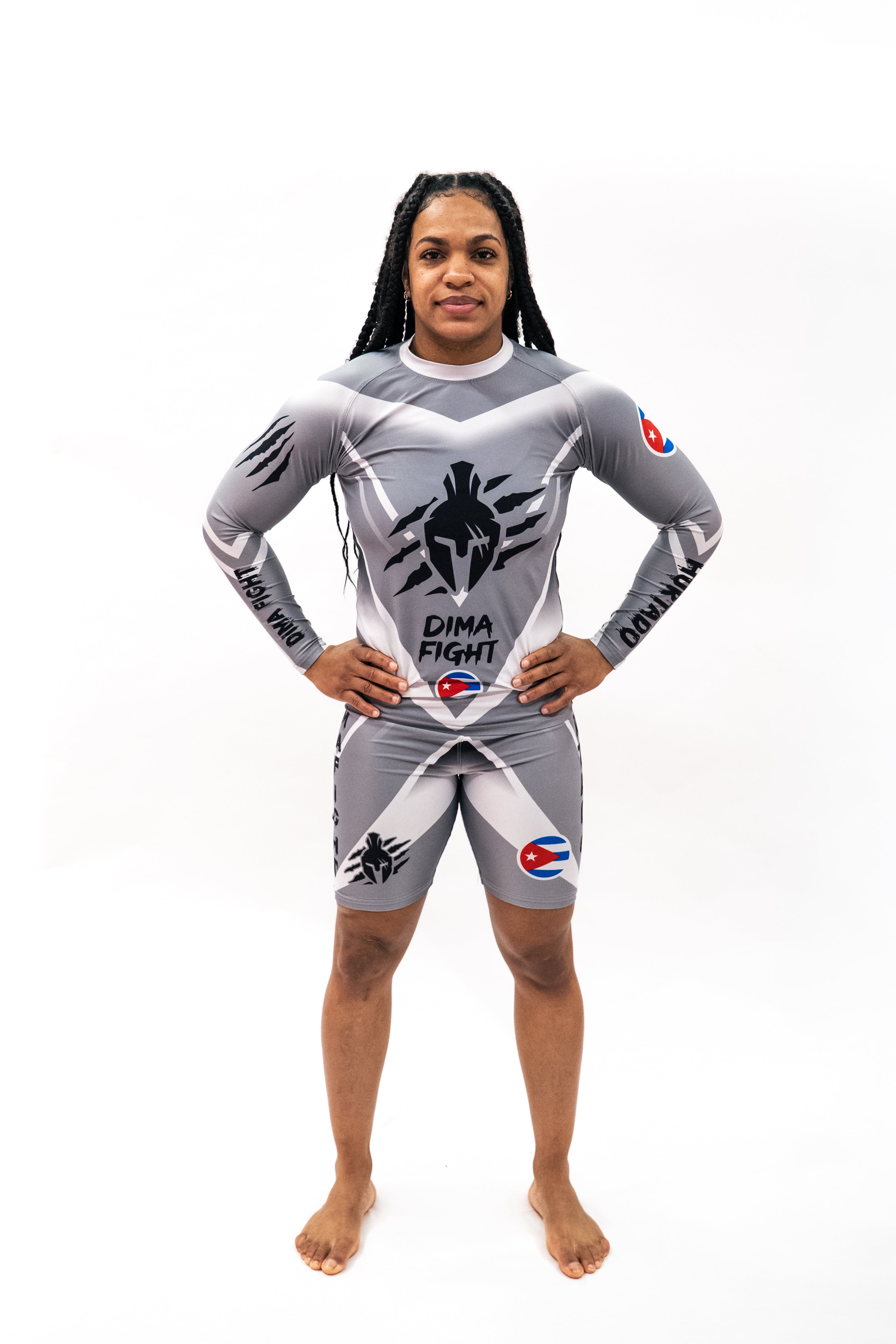 Ensemble UNISEXE Rashguard & short  MMA Dimafight® GHOST UNIT
