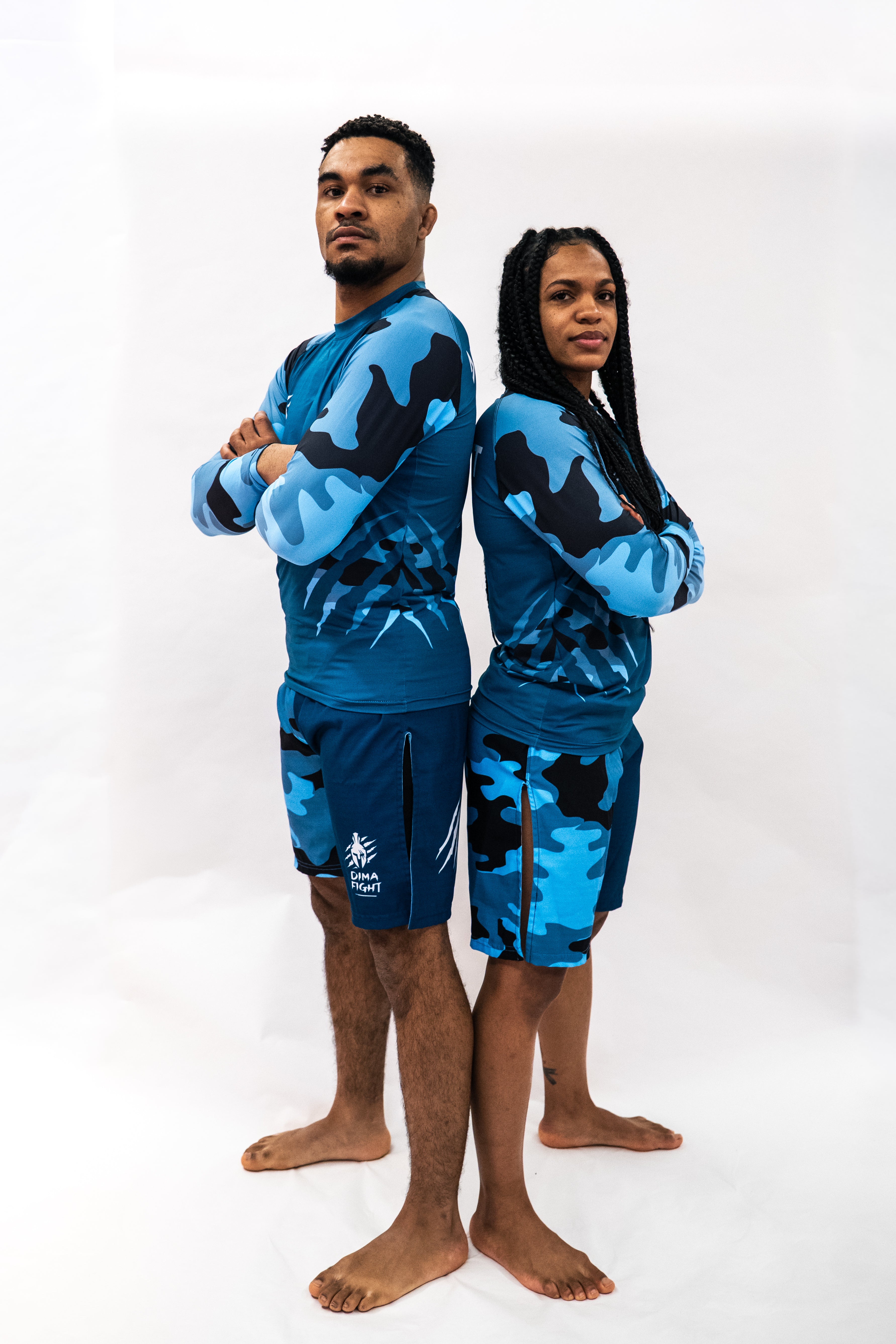 Ensemble UNISEXE Rashguard & short MMA Dimafight® NAVY UNIT