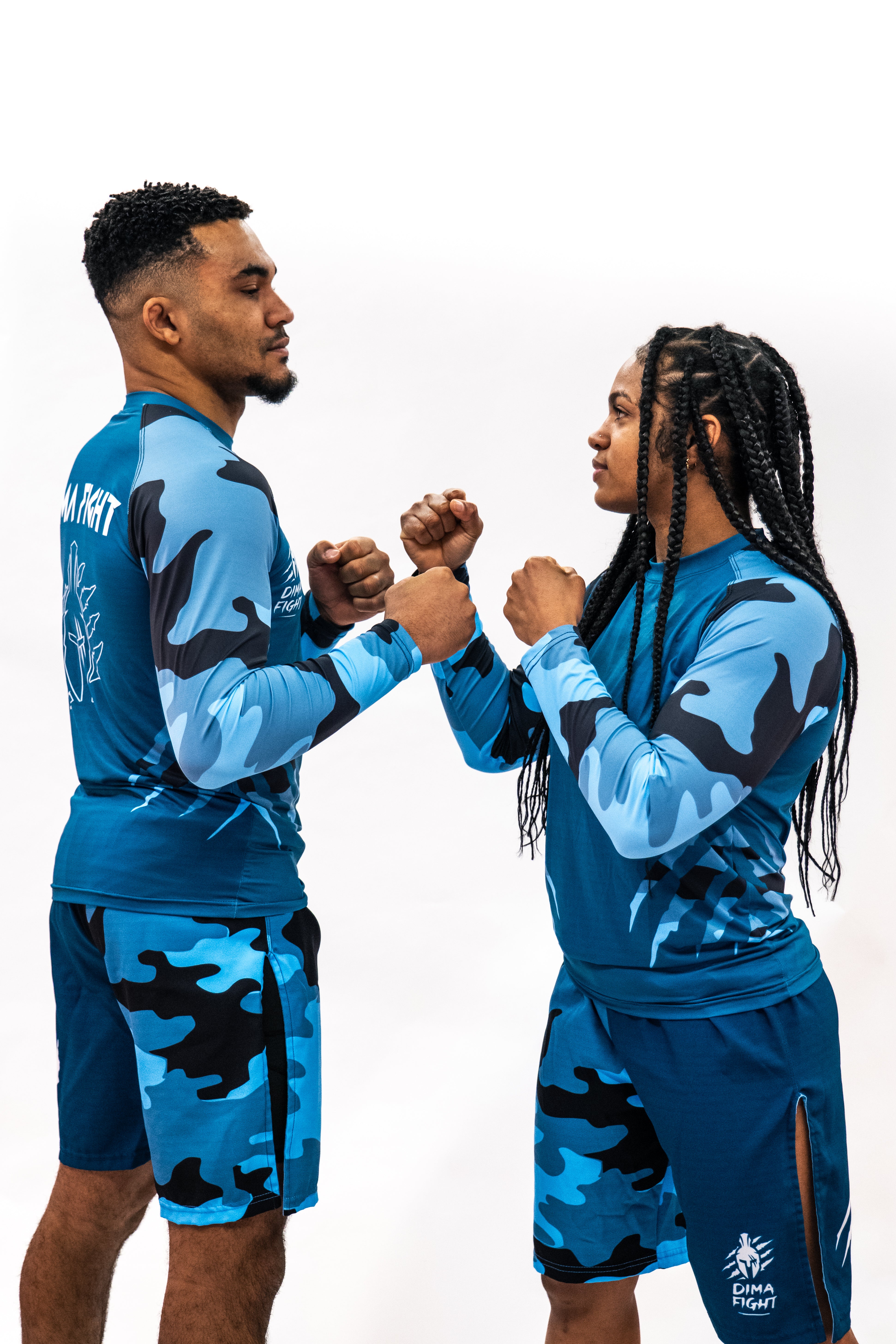 Ensemble UNISEXE Rashguard & short MMA Dimafight® NAVY UNIT